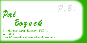 pal bozsek business card